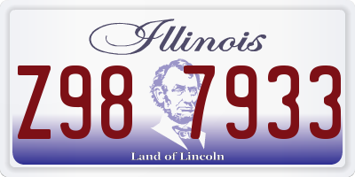 IL license plate Z987933