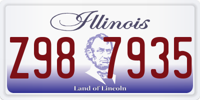 IL license plate Z987935