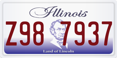 IL license plate Z987937