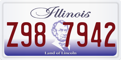 IL license plate Z987942