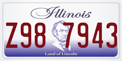 IL license plate Z987943