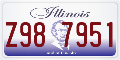 IL license plate Z987951