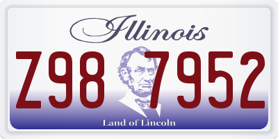 IL license plate Z987952