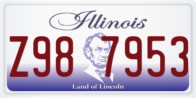 IL license plate Z987953