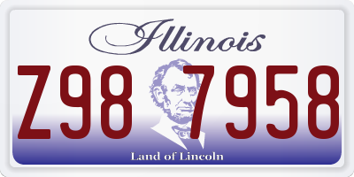 IL license plate Z987958