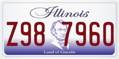 IL license plate Z987960