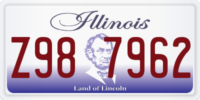 IL license plate Z987962