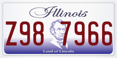 IL license plate Z987966