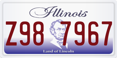 IL license plate Z987967