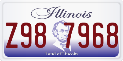 IL license plate Z987968