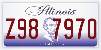 IL license plate Z987970