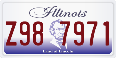 IL license plate Z987971