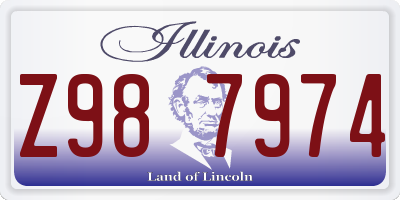 IL license plate Z987974