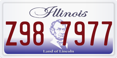 IL license plate Z987977