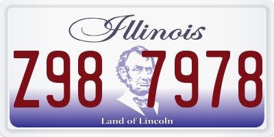 IL license plate Z987978