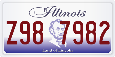 IL license plate Z987982