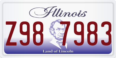 IL license plate Z987983