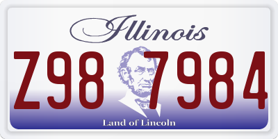 IL license plate Z987984