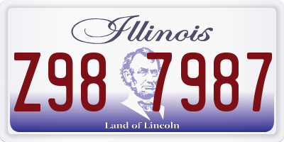 IL license plate Z987987