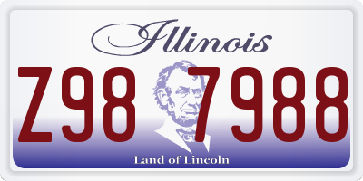 IL license plate Z987988