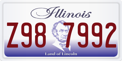 IL license plate Z987992