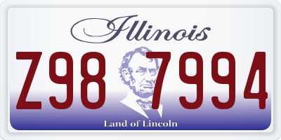 IL license plate Z987994