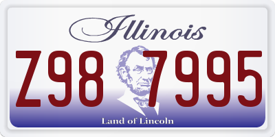 IL license plate Z987995