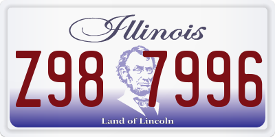 IL license plate Z987996