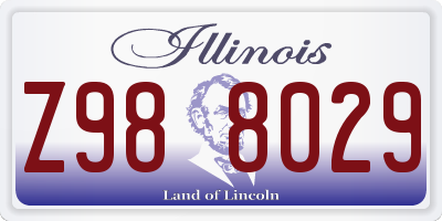 IL license plate Z988029