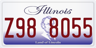 IL license plate Z988055