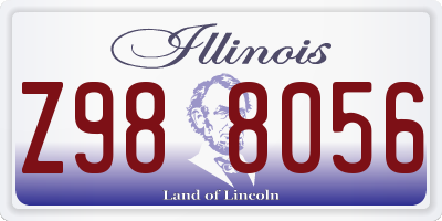 IL license plate Z988056