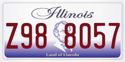 IL license plate Z988057