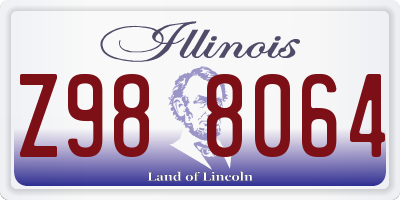 IL license plate Z988064