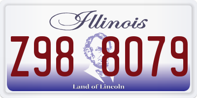 IL license plate Z988079