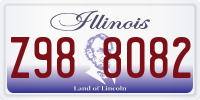 IL license plate Z988082