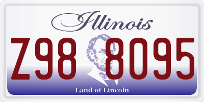 IL license plate Z988095