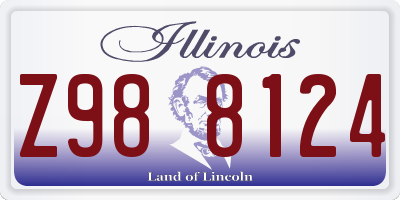 IL license plate Z988124