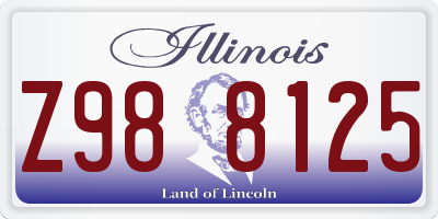 IL license plate Z988125