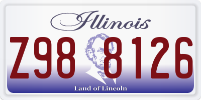 IL license plate Z988126