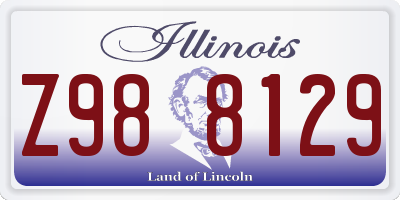 IL license plate Z988129