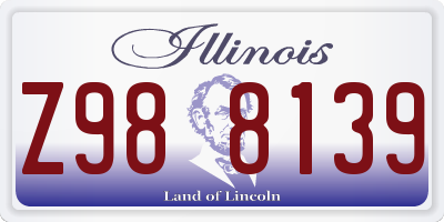 IL license plate Z988139