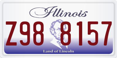 IL license plate Z988157