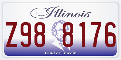 IL license plate Z988176