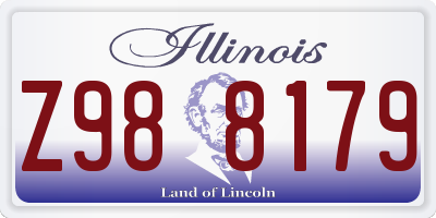 IL license plate Z988179