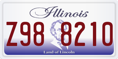 IL license plate Z988210