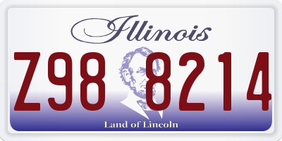 IL license plate Z988214