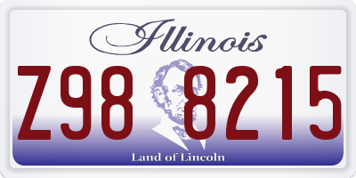 IL license plate Z988215