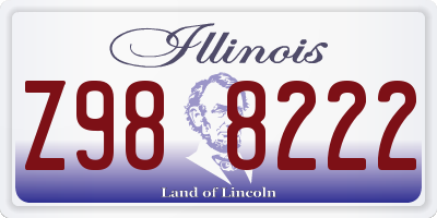 IL license plate Z988222