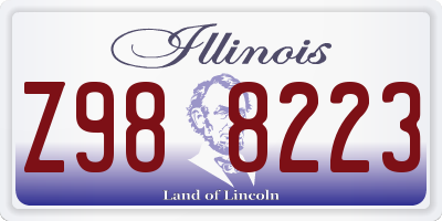 IL license plate Z988223