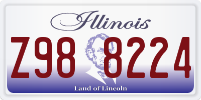 IL license plate Z988224